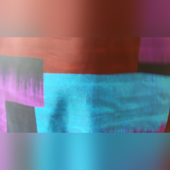 *$3,300 OSCAR DE LA RENTA ARTSY BLACK PURPLE COLORBLOCK RUNWAY DRESS US M - Picture 9 of 15